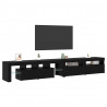 Szafka pod telewizor 3 pcs Czarny Dąb 260 x 37 x 40 cm