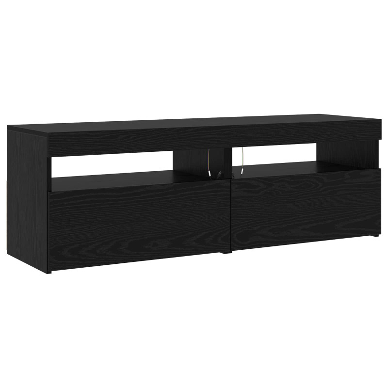 Szafka pod telewizor 3 pcs Czarny Dąb 260 x 37 x 40 cm