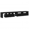 Szafka pod telewizor 3 pcs Czarny Dąb 260 x 37 x 40 cm
