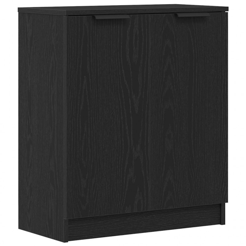 Bufet 3 pcs Czarny Dąb Materiał drewnopochodny