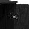 Bufet 3 pcs Czarny Dąb Materiał drewnopochodny