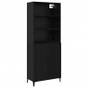 Highboard Czarny Dąb 69,5 x 32,5 x 180 cm
