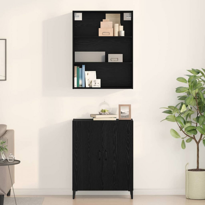 Highboard Czarny Dąb 69,5 x 32,5 x 180 cm