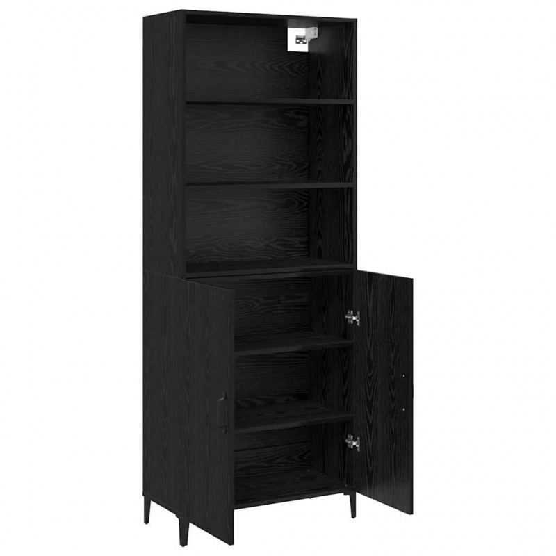Highboard Czarny Dąb 69,5 x 32,5 x 180 cm
