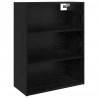 Highboard Czarny Dąb 69,5 x 32,5 x 180 cm