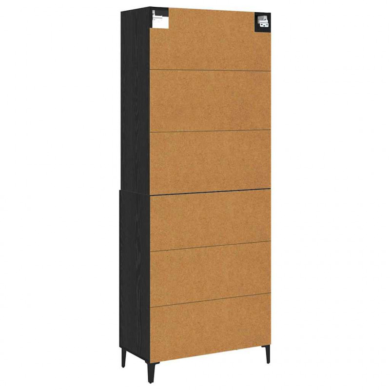 Highboard Czarny Dąb 69,5 x 32,5 x 180 cm