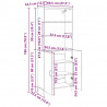 Highboard Czarny Dąb 69,5 x 32,5 x 180 cm