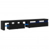 Szafka pod telewizor 2 pcs Czarny Dąb 260 x 37 x 40 cm