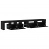 Szafka pod telewizor 2 pcs Czarny Dąb 260 x 37 x 40 cm