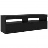 Szafka pod telewizor 2 pcs Czarny Dąb 260 x 37 x 40 cm
