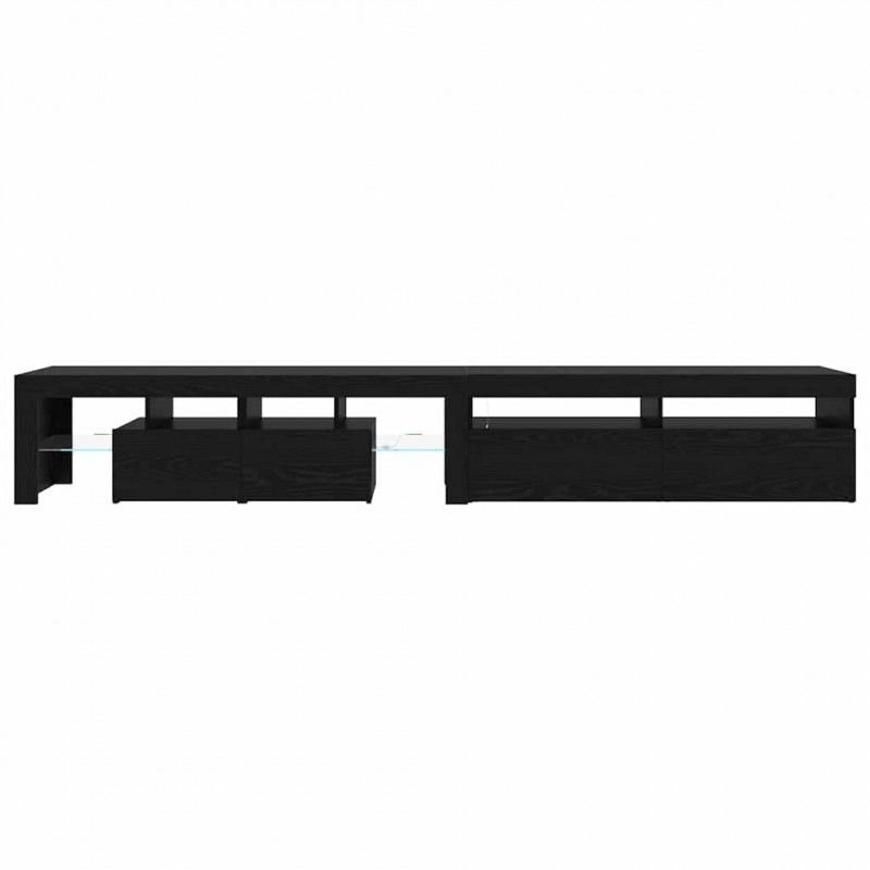 Szafka pod telewizor 2 pcs Czarny Dąb 260 x 37 x 40 cm
