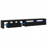 Szafka pod telewizor z LED 3 pcs Czarny Dąb 290 x 36,5 x 40 cm