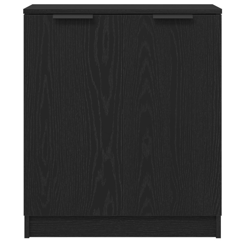 Bufet 3 pcs Czarny Dąb 180 x 30 x 70 cm Materiał drewnopochodny