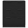 Bufet 3 pcs Czarny Dąb 180 x 30 x 70 cm Materiał drewnopochodny
