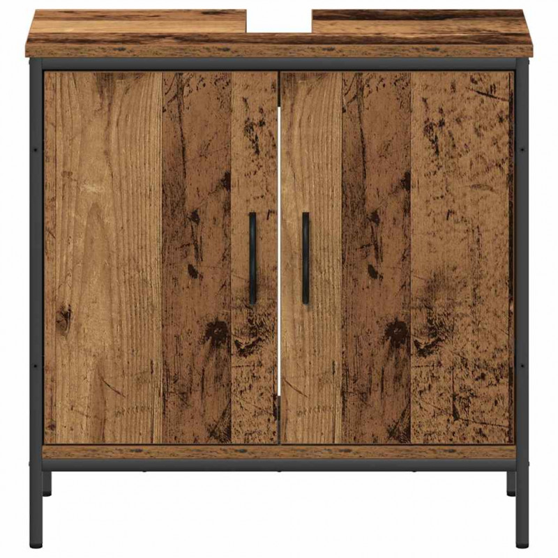 Zestaw mebli łazienkowych 2 pcs Brązowy Materiał drewnopochodny