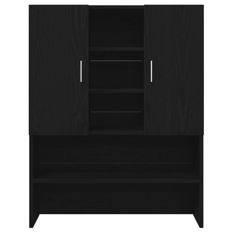 Szafka na pralkę 2 pcs Czarny Dąb 70,5 x 71,5 x 181,5 cm