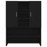 Szafka na pralkę 2 pcs Czarny Dąb 70,5 x 71,5 x 181,5 cm