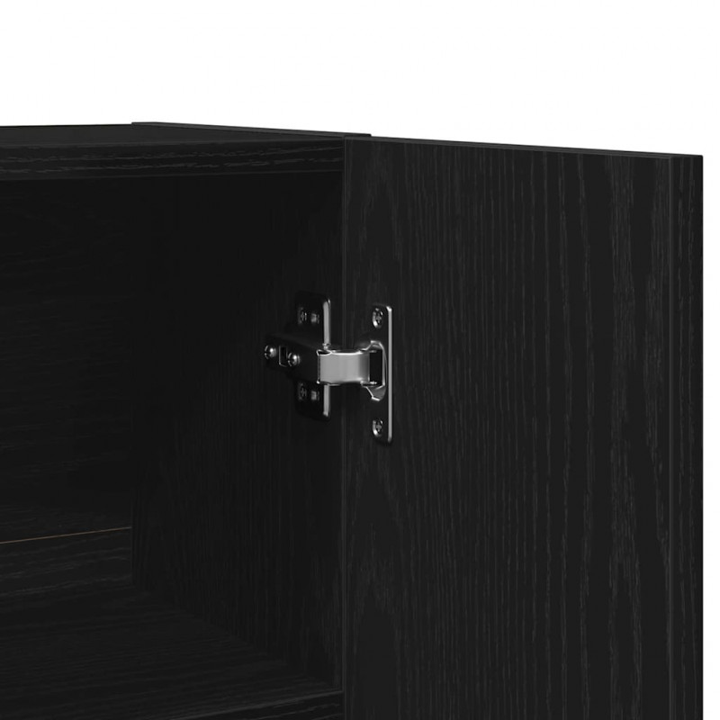 Szafka na pralkę 2 pcs Czarny Dąb 70,5 x 71,5 x 181,5 cm