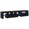 Szafka pod telewizor z LED 2 pcs Czarny Dąb 200 x 36,5 x 40 cm