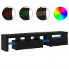 Szafka pod telewizor z LED 2 pcs Czarny Dąb 200 x 36,5 x 40 cm