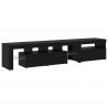 Szafka pod telewizor z LED 2 pcs Czarny Dąb 200 x 36,5 x 40 cm