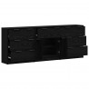 Bufet 3 pcs Czarny Dąb 181 x 30 x 70 cm Materiał drewnopochodny