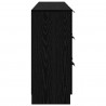 Bufet 3 pcs Czarny Dąb 181 x 30 x 70 cm Materiał drewnopochodny