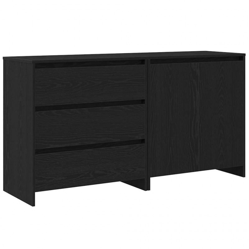 Bufet 2 pcs Czarny 70 x 41 x 75 cm Materiał drewnopochodny