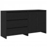 Bufet 2 pcs Czarny 70 x 41 x 75 cm Materiał drewnopochodny
