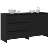 Bufet 2 pcs Czarny 70 x 41 x 75 cm Materiał drewnopochodny
