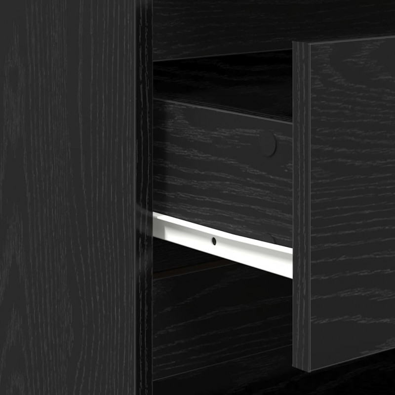 Bufet 2 pcs Czarny 70 x 41 x 75 cm Materiał drewnopochodny