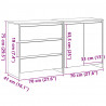 Bufet 2 pcs Czarny 70 x 41 x 75 cm Materiał drewnopochodny