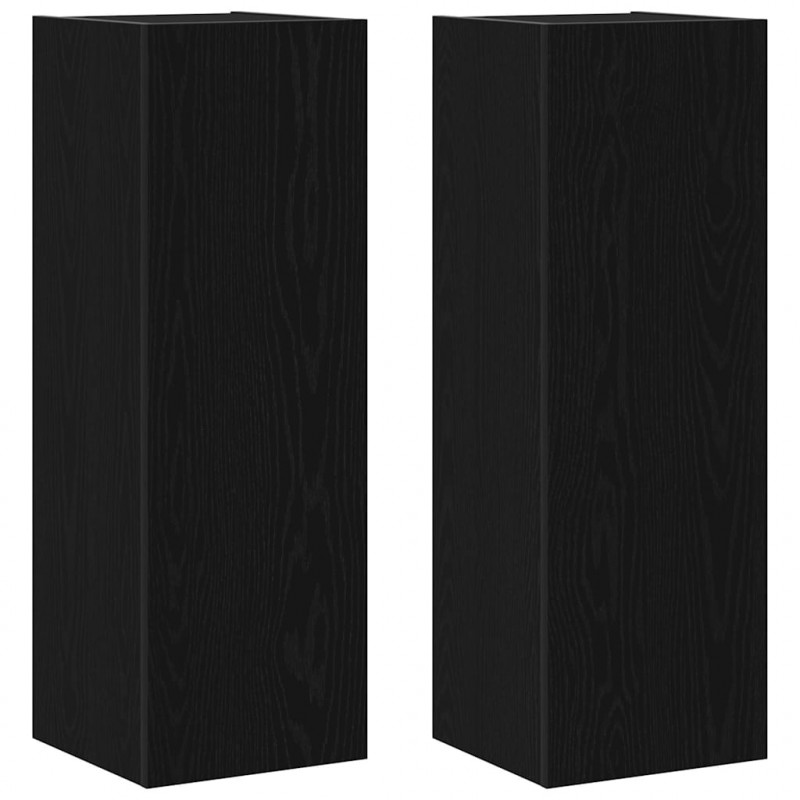 Zestaw szafek RTV 8 pcs Czarny Dąb 100 x 30 x 30 cm