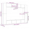 Zestaw szafek RTV 8 pcs Czarny Dąb 100 x 30 x 30 cm