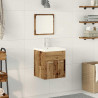 Zestaw mebli łazienkowych z przechowywaniem 3 pcs Stare drewno