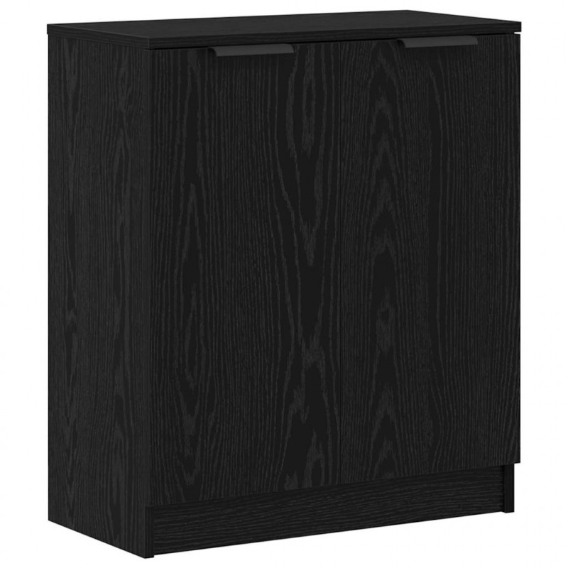 Bufet z szufladą 3 pcs Czarny Dąb Materiał drewnopochodny