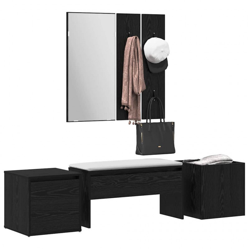 Zestaw mebli do przedpokoju 6 pcs Materiał drewnopochodny