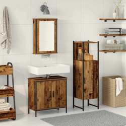 Zestaw mebli łazienkowych 3 pcs Brązowy 33 x 33 x 120.5 cm