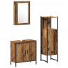 Zestaw mebli łazienkowych 3 pcs Brązowy 33 x 33 x 120.5 cm