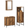 Zestaw mebli łazienkowych 3 pcs Brązowy 33 x 33 x 120.5 cm