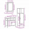 Zestaw mebli łazienkowych 3 pcs Brązowy 33 x 33 x 120.5 cm