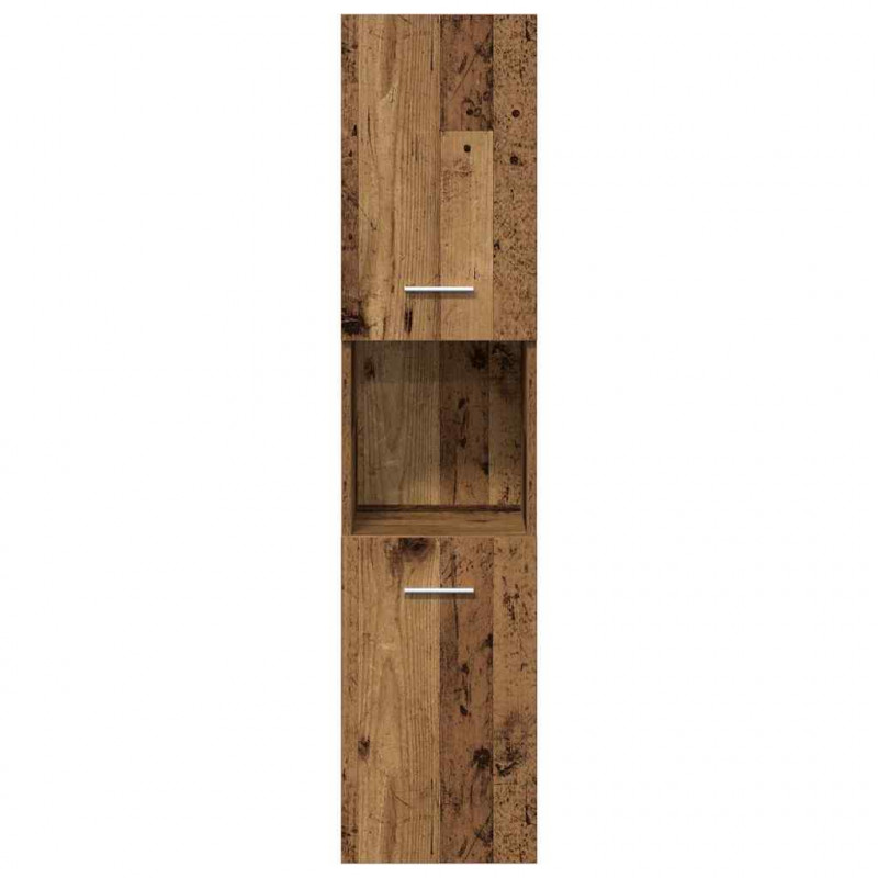Zestaw mebli łazienkowych z szufladą z półką 4 pcs Stare drewno