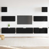 Zestaw szafek RTV 7 pcs Czarny Dąb 100 x 30 x 30 cm