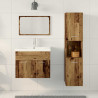 Zestaw mebli łazienkowych 4 pcs Brązowy Materiał drewnopochodny