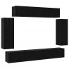 Zestaw szafek RTV 6 pcs Czarny Dąb 100 x 30 x 30 cm