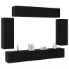 Zestaw szafek RTV 6 pcs Czarny Dąb 100 x 30 x 30 cm