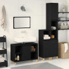 Zestaw mebli łazienkowych 3 pcs Czarny Materiał drewnopochodny