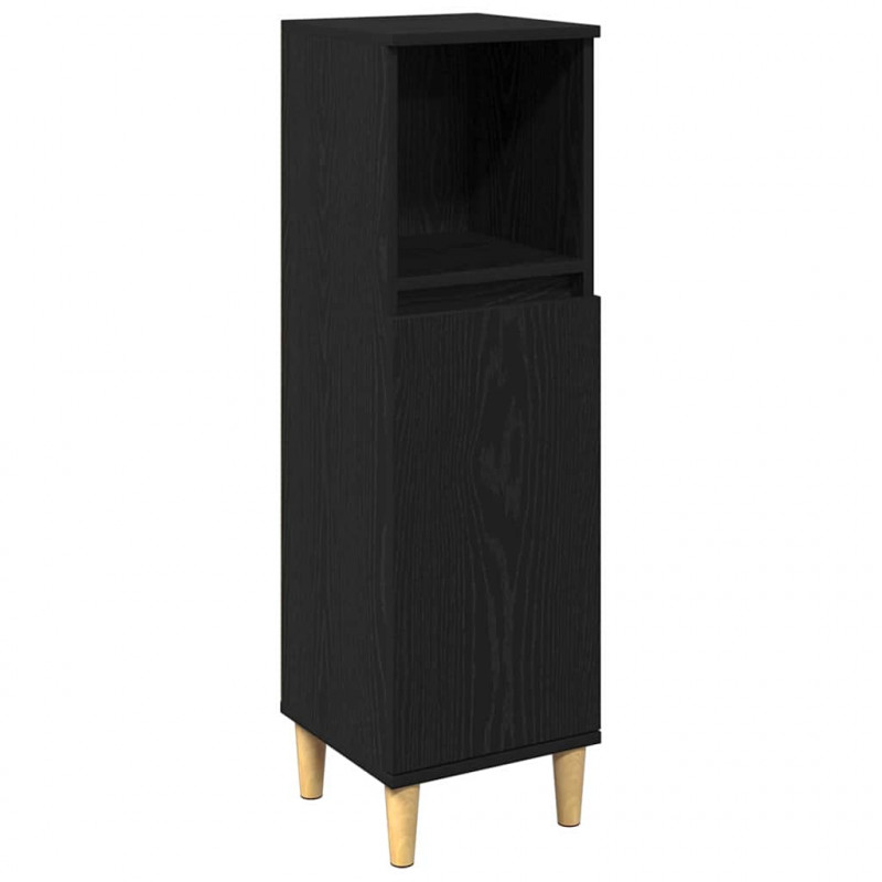 Zestaw mebli łazienkowych 3 pcs Czarny Materiał drewnopochodny
