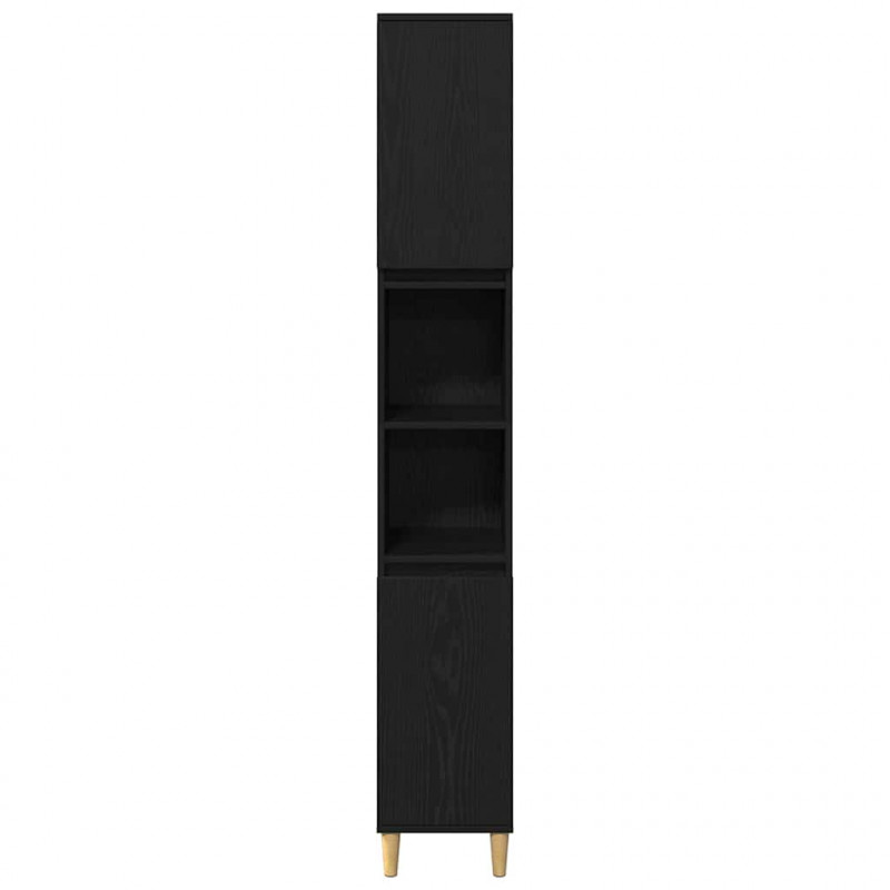 Zestaw mebli łazienkowych 3 pcs Czarny Materiał drewnopochodny