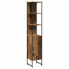 Zestaw mebli łazienkowych z półką z drzwiami 4 pcs Stare drewno